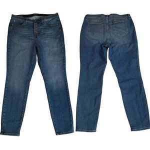 Torrid Plus Size Sky High Skinny Jean Premium Stretch Light Wash Button Fly SZ16